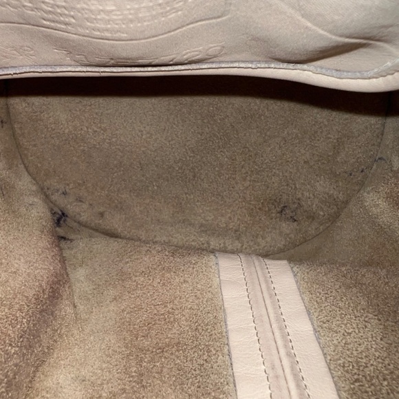 Vintage Coach Pocket Drawstring 4020 Crossbody Bag Bone Pre 94 USA - Picture 6 of 12